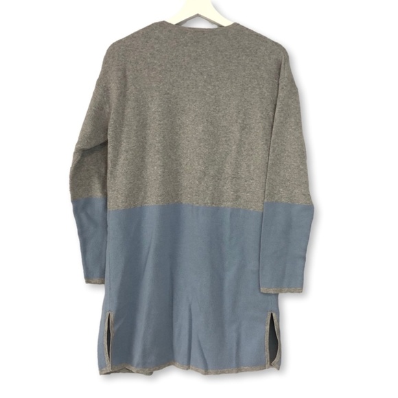 Ann Taylor Factory Cardigan Blue Gray Colorblock Size Small - Picture 2 of 12